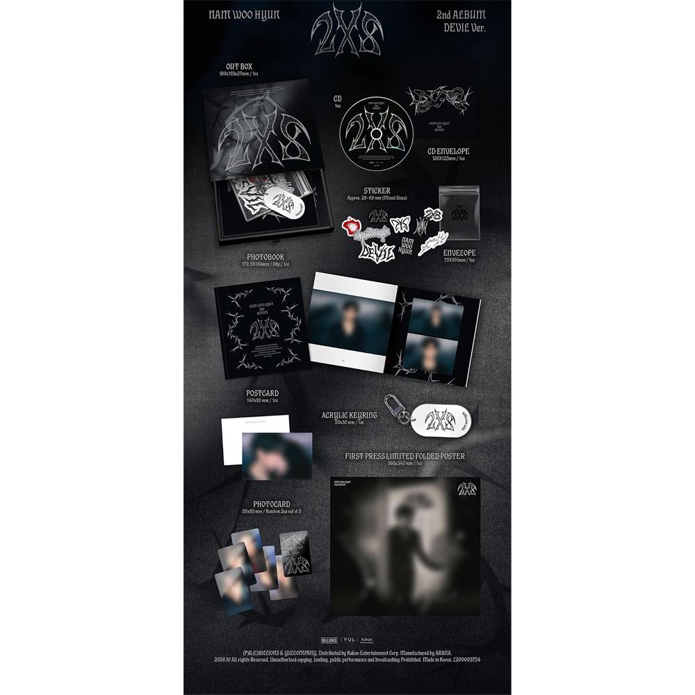 [Pre-order] NAM WOOHYUN - 2X8 (The 2nd Album)