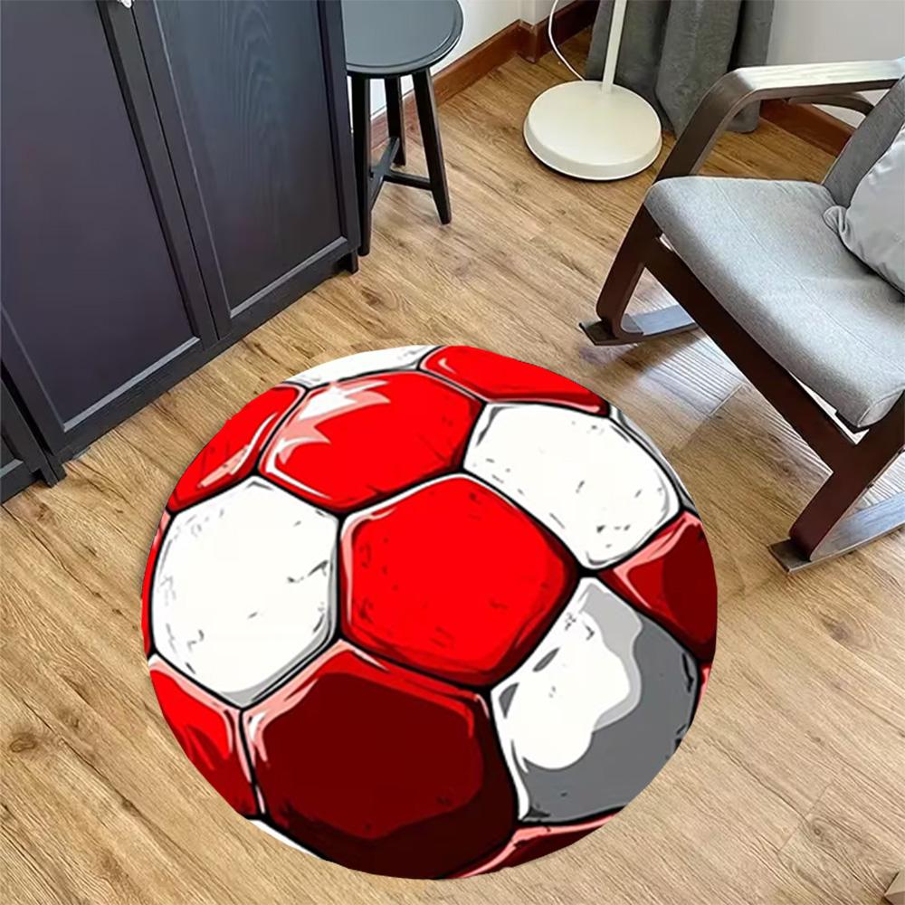 1pc Soccer Ball rug home carpet non slip design for office decor gift living room bedroom