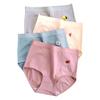 Large Size Women's Pure Cotton High Waist Briefs Women Cute High Waist Hip Lift Belly Control Mother Underwear EMA