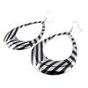 [N0204] - Серебристо-черные дизайнерские серьги «Раскраска»