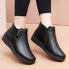 Mother Shoes Cotton Shoes Middle-aged Winter Warm Non-slip Soft Soled Ankle Boots Elderly Women's Shoes Plus Velvet Leather Shoe