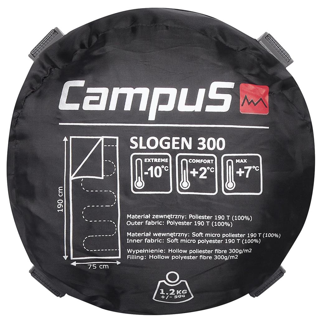 Campus Спальный мешок Slogen 300 Right, черный унисекс Спальный мешок
