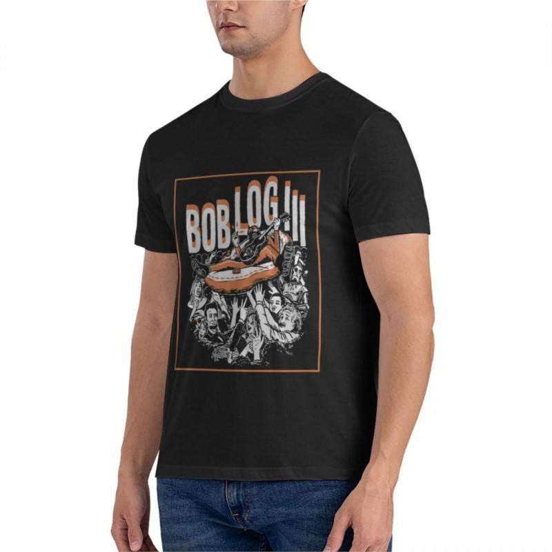 Bob log 3 Футболка Базовая футболка черные футболки для мужчин футболки большого веса для мужчин смешная футболка