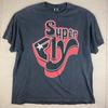 Винтажная футболка Stars & Straps для мужчин 2XL Черная Super Fly Skate Tee Унисекс Футболка Y2K