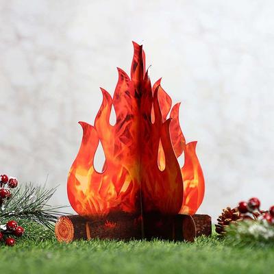 Фестиваль Безопасное Рождество Кемпинг Костер Вечеринка Декор Картонное Пламя Искусственный Костер Картонный Костер Хэллоуин Украшение