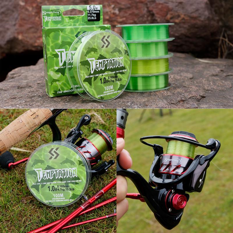 Леска рыболовная 100 метров, выдерживает до 7.9кг