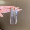 2PCS Fashion High End Copper Inlaid Zircon Long Tassel Earrings for Women's Banquet and Party Dressing Accessories -5932