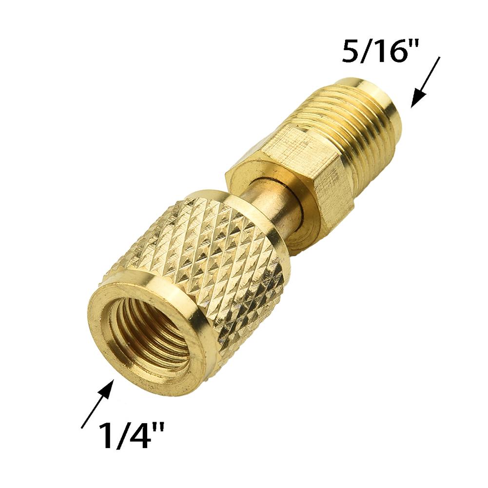 1 шт. Адаптер R32 R410a наружный 5/16" x F1/4" SAE Для систем кондиционирования Латунный адаптер Быстроразъемные соединения Части для хладагентов