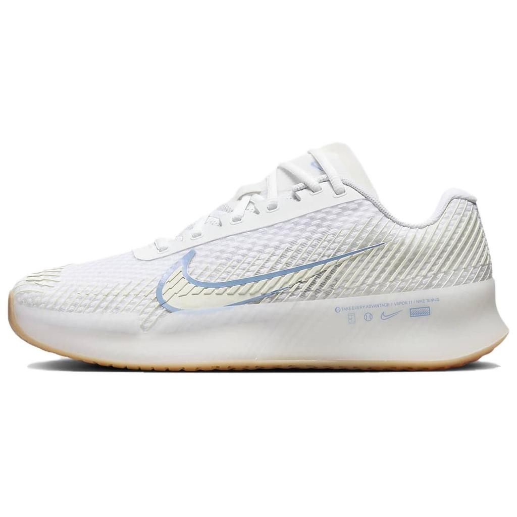 Nike Court Air Zoom Vapor 11 HC White Light Blue Женские кроссовки Sail Gum-Light-Brown DR6965-105