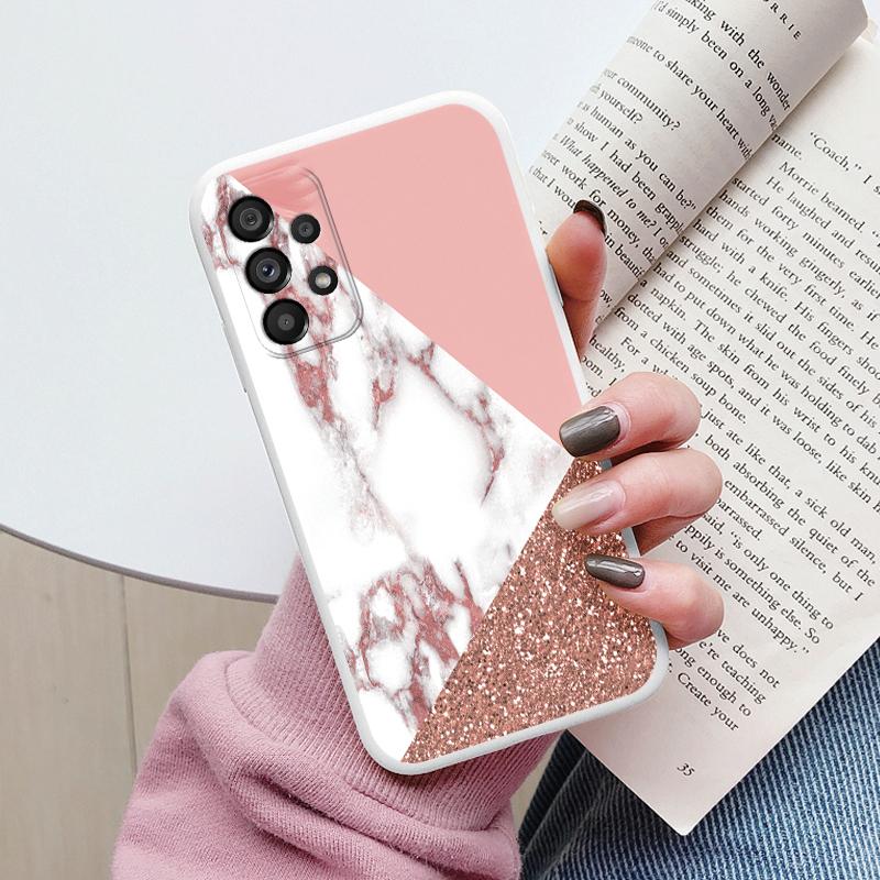 Чехол для Samsung Galaxy A53 5G A 53 Задняя крышка Защитный силиконовый Funda Модный Мраморный Каменный Текстурный Coque для Samsung A53 Capa