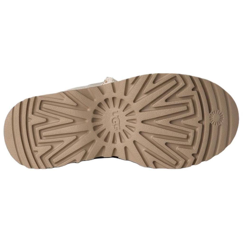 UGG Astromel Mel Leather Round Toe Lace-Up Low-Top Casual Shoes Women Sneaker White 1171541-JSM