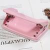 Hole Paper Punch Tool 2-Hole Metal Pink HolePuncher for Office Students Home Supplies