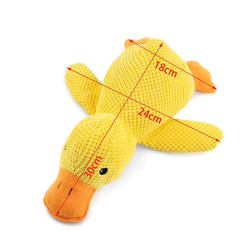 Мультяшная плюшевая игрушка для сна, милая мягкая игрушка в виде утки, прочная, устойчивая к укусам, пищащая, чистящая зубы для домашних животных, жевательная игрушка, товары для животных