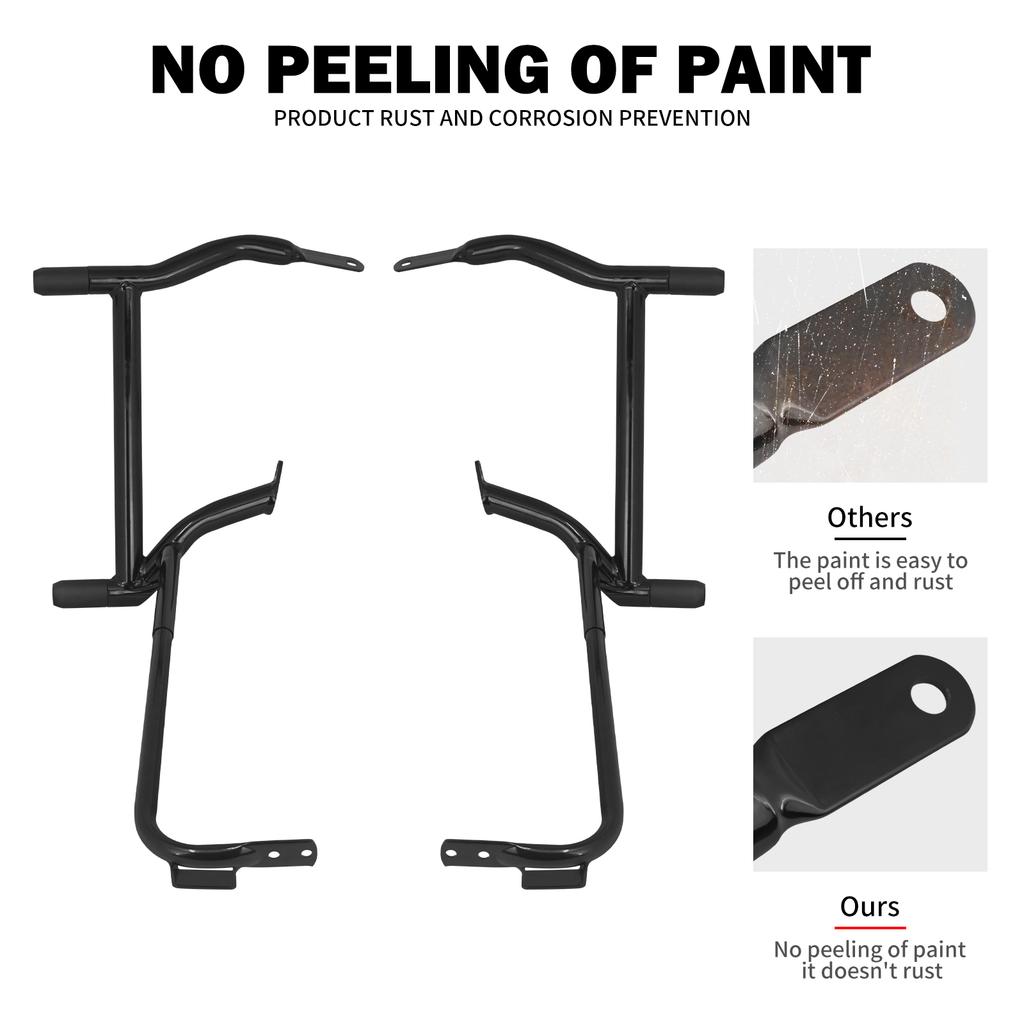 Motorcycle Rear Crash Bar Rail Bracket Kit Saddlebag Guard For Harley Touring CVO Road King Street Electra Glide FLTRX 1996-2008