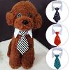 Полосатый галстук-бабочка для собак и домашних животных, полосатый галстук-бабочка с изображением животных, регулируемый галстук-бабочка для домашних животных, белый воротник, галстук для собаки для вечеринки, свадьбы