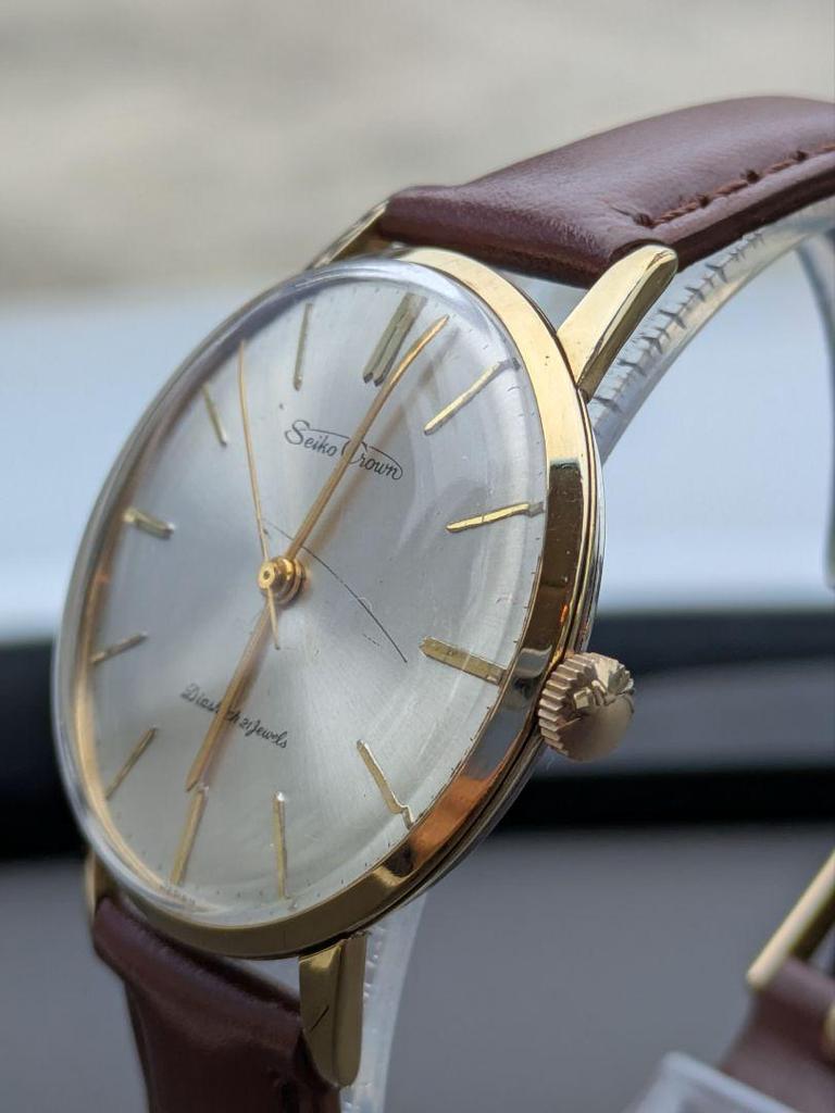 [USED] Seiko Crown Manual Winding Watch, 21 Jewels, Working Condition