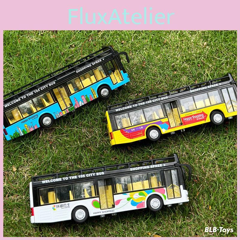 City Sightseeing Bus Model Toy With Sound Light For Kids Play And Collection