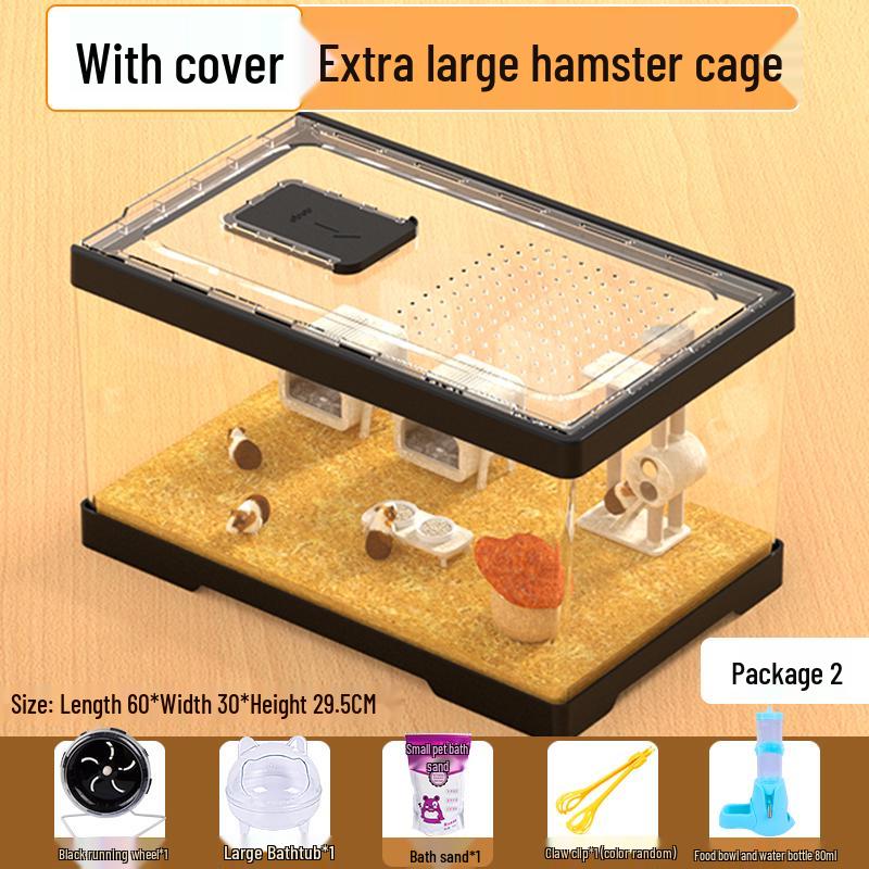 Большая акриловая клетка для хомяков и шиншилл Вилла Бокс для разведения