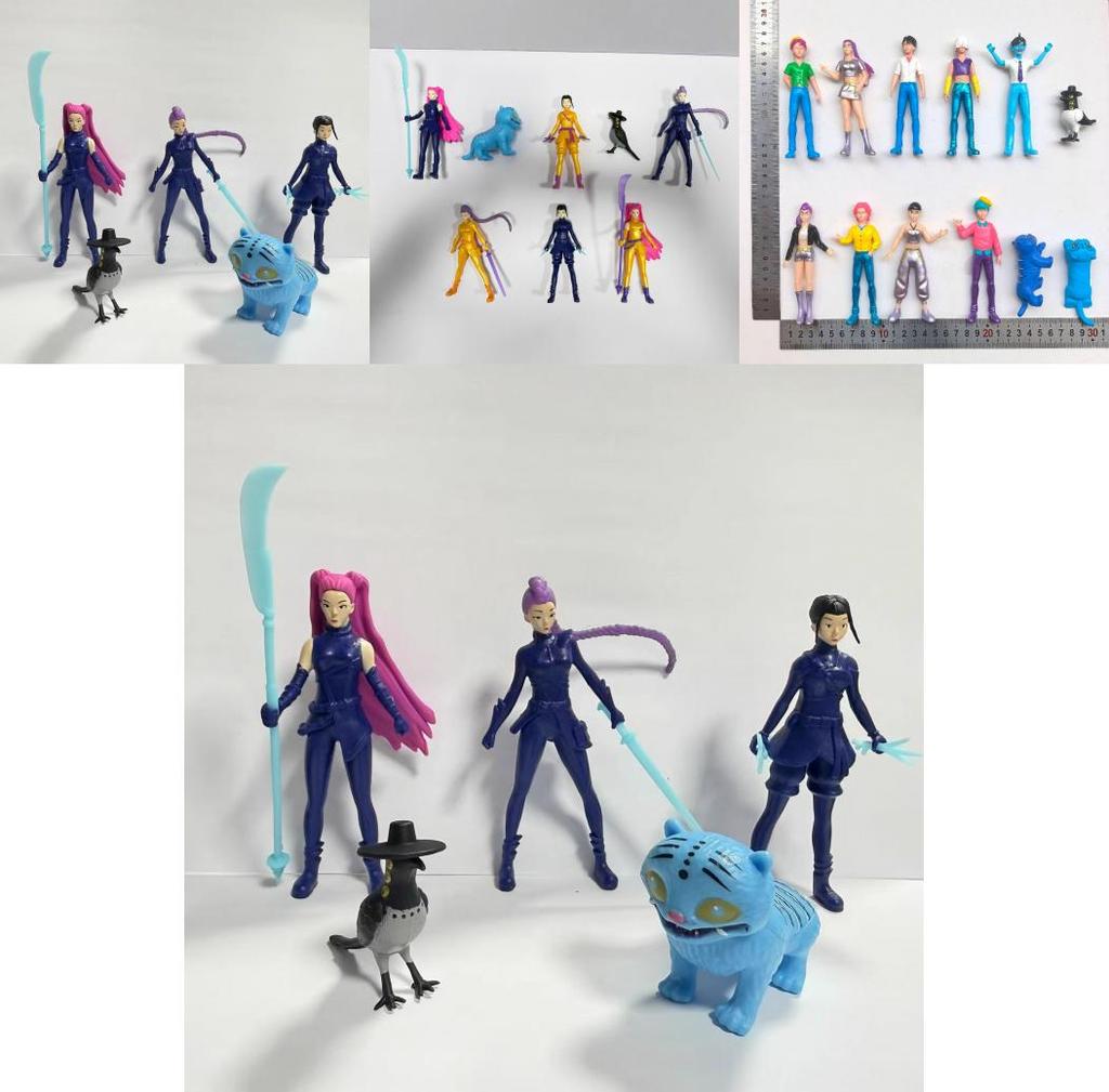 Kpop Demon Hunters Rumi Zoey Mira Character Model Desktop Decoration Set For Fans And Collectors