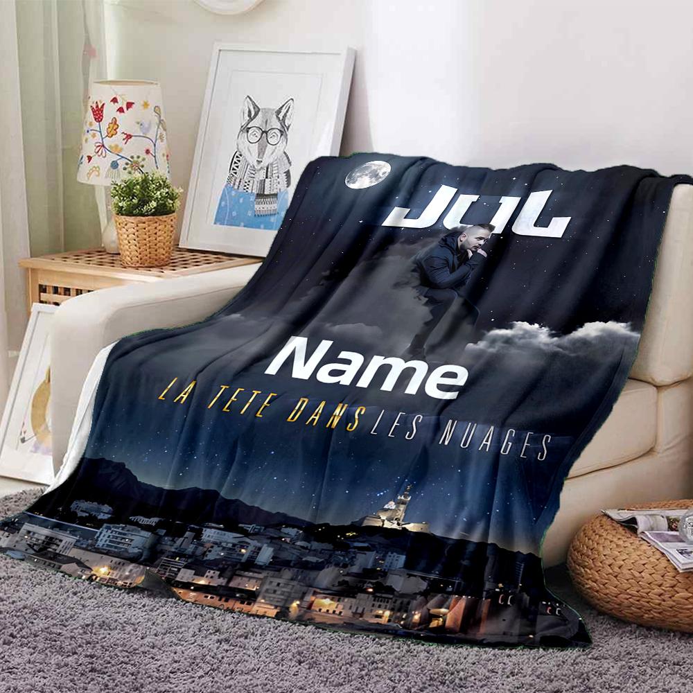Customiz Name Personality Jul rapper Blanket Soft &Warm Sofa Office Bed Travel Lunch Break Blanket, Gift Suitable All Seasons