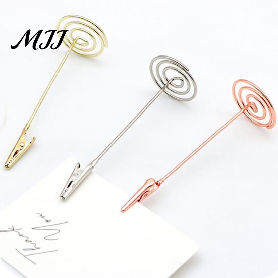 Зажимы для записок Rose Gold, Держатель для карточек со спиральным основанием, Стойка для отображения номеров столов, Настольный держатель для фотоклипов для свадеб и