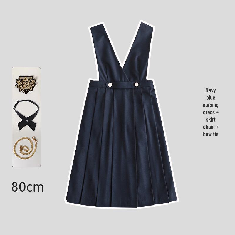 Японский комплект школьной формы JK: Аутентичная длинная юбка, защищающая грудь, для молодых леди от Ху Му Тао