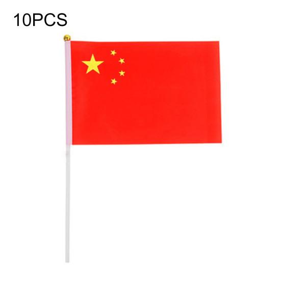 Durable China Hand Waving Flag Easy Assembly Weather-Resistance Polyester Washable Fadeless National