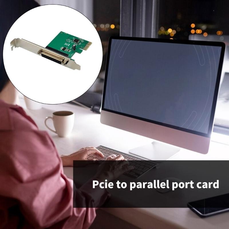 Карта расширения PCIe на параллельный порт PCIE на DB25 Простая установка Удобная карта расширения Низкопрофильная планка