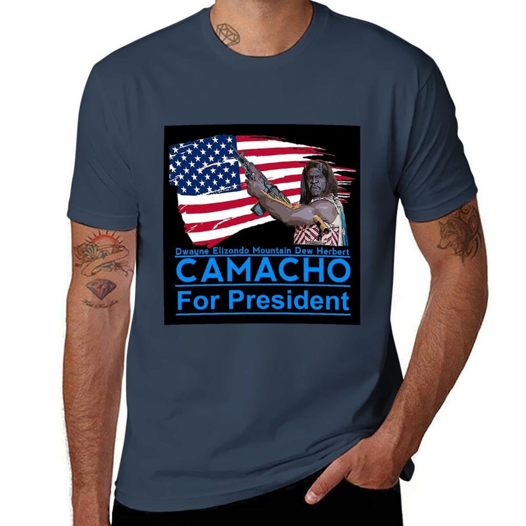 Camacho For President Tshirt Summer Clothes Cute Clothes Korean Fashion Boys Animal Print Mens Vintage T Shirts