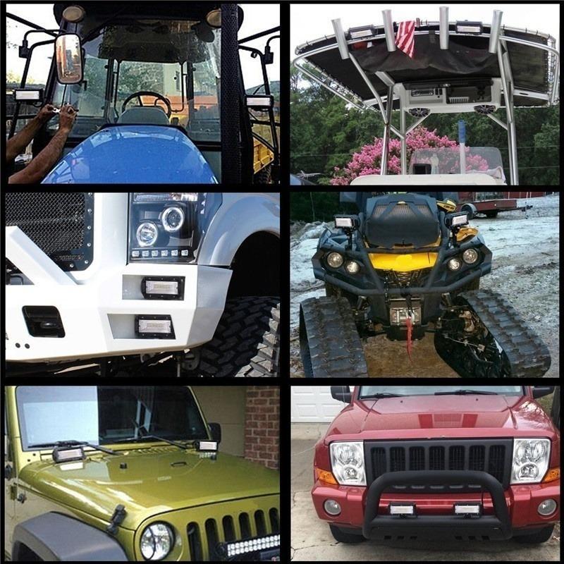 72W Off Road LED Bar Spot Led Beam Daytime Running Light Fog Lamp Work Light LED Headlights