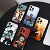 Чехол для телефона Кацуки Бакуго p-Hero Academia Для iPhone 17 16 15 14 13 12 Max Plus Силиконовый Черный Чехол