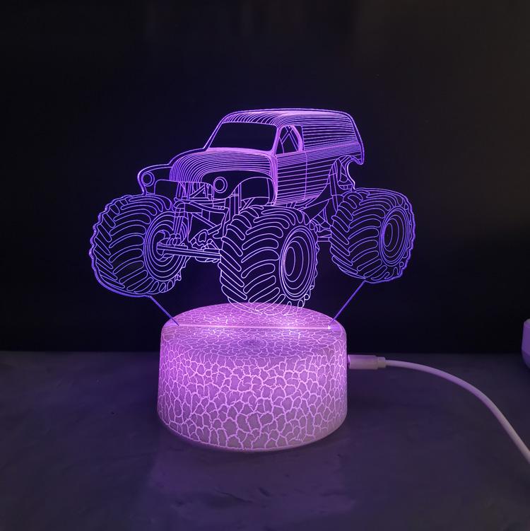 Cartoon Cute Customized shape Acrylic 3D LED Lamp Baby Night Light Sleeping Lighting LED night light base