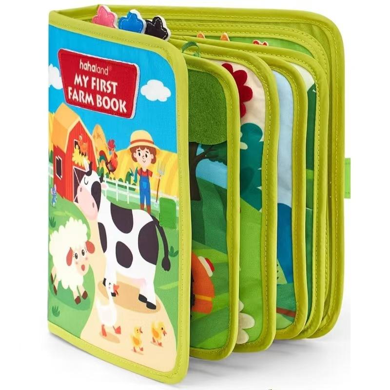Nonwoven Farm Children'S Preschool Puzzle Quiet Book Felt Early Education Busy Board Story Nonwoven Book