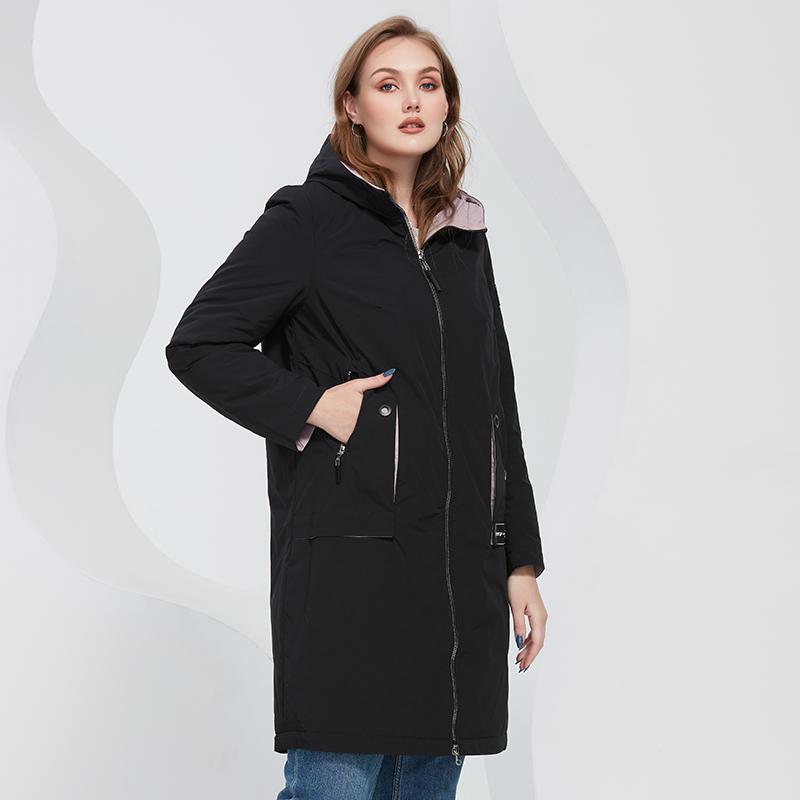 Куртка Астрид, тонкое хлопковое длинное пальто, пальто с капюшоном и молнией с боковым карманом, теплое ветрозащитное повседневное пальто