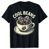Смешные Cool Beans Кофе Кофеин Любитель Ретро Футболки Хлопок Короткий Рукав Подарки на День Рождения Мужская Повседневная Свободная Оверсайз Футболка