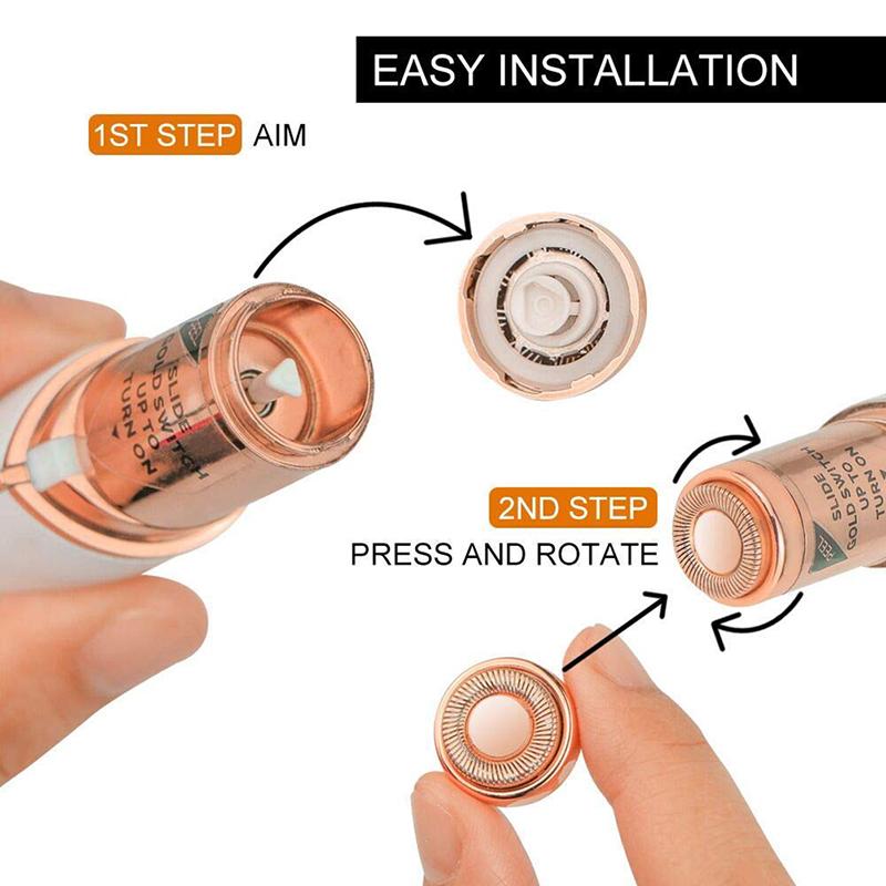 4 шт. сменные головки для удаления волос на лице для женщин безболезненный эпилятор