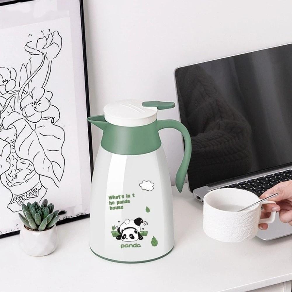 Термобутылка с защитой от протечек, стеклянная внутренняя колба, вакуумная колба, мультяшный утепленный чайник, для офиса