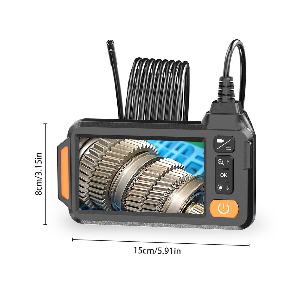 Industrial 1080P Sewer Inspection Camera Dual Lens with 8 LED Lights Endoscope Pipe Camera 4.3" HD