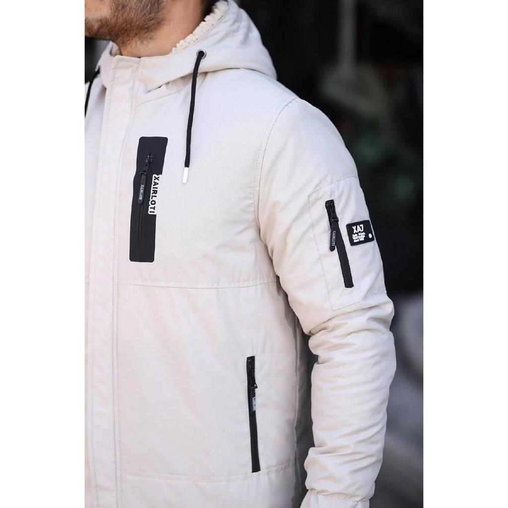 Мужское зимнее пальто с мехом внутри Водонепроницаемое ветрозащитное морозостойкое