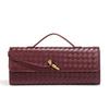 Women's Crossbody Woven Baguette Clutch - Fashionable Accordion Evening Shoulder Bag