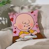 Милая наволочка C-charlie B-brown-S Чехол для подушки Мягкий Милый Наволочка для диванной подушки Полиэстер на молнии
