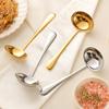 Ложка из нержавеющей стали Большая половник для супа для хот-пота Совок для лапши рамен Длинная ручка Столовая ложка Кухонная утварь
