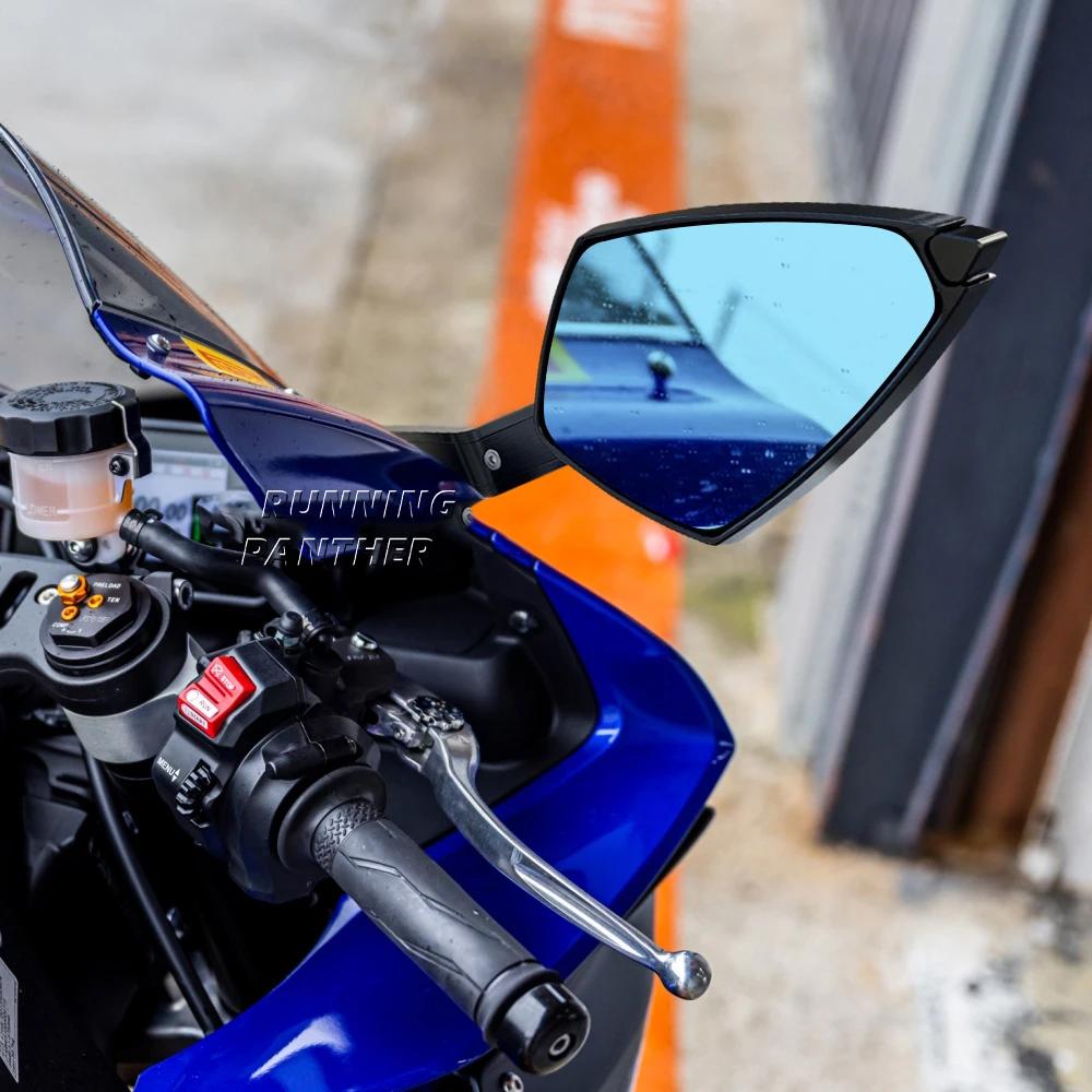 NEW Motorcycle modify with integrated LED turn signal in the rearview mirror For YZF R7 2021- YZF R6 2017-2020