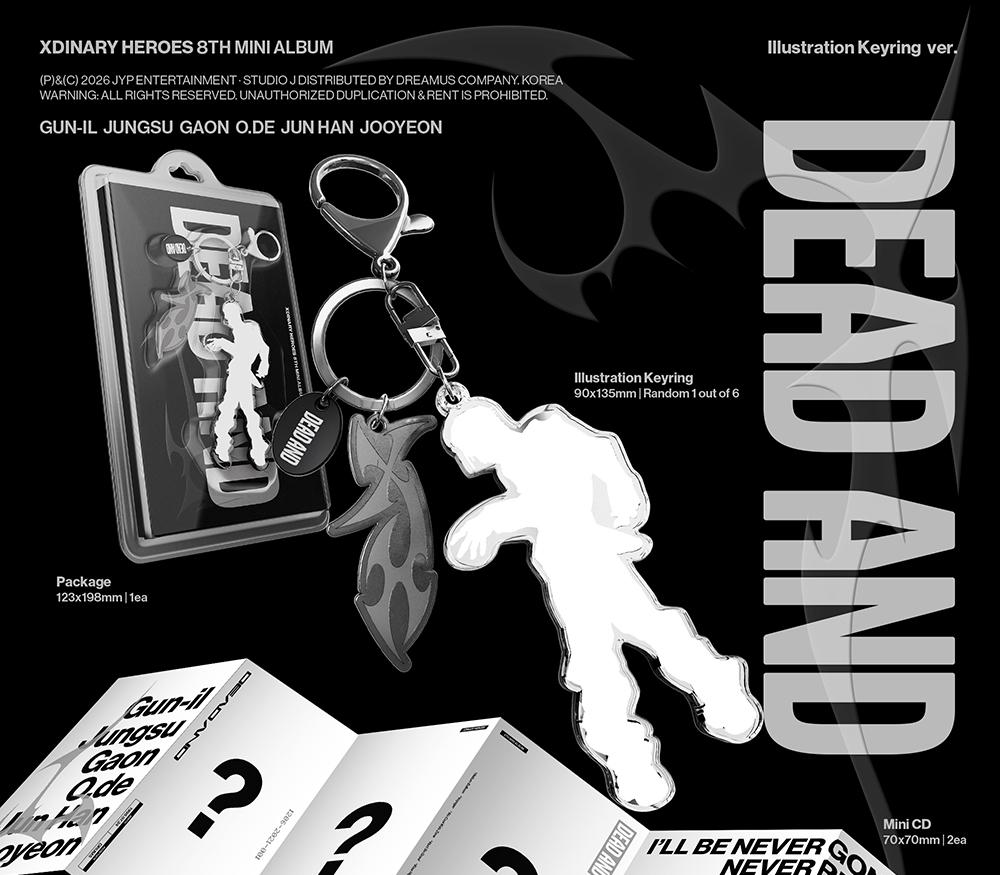 [POB] Xdinary Heroes [DEAD AND] 8-й мини-альбом (Брелок с иллюстрацией версия)