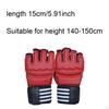 2 Pieces Boxing Gloves Red Half Finger PU Lightweight Sparring Gear Mitts for Unisex Women Men Adult