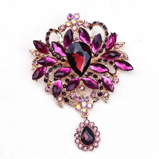 Брошь-цветок со стразами, элегантный кардиган, лацкан, пальто, деловой костюм, свитер, булавка, женские ювелирные изделия, подарок