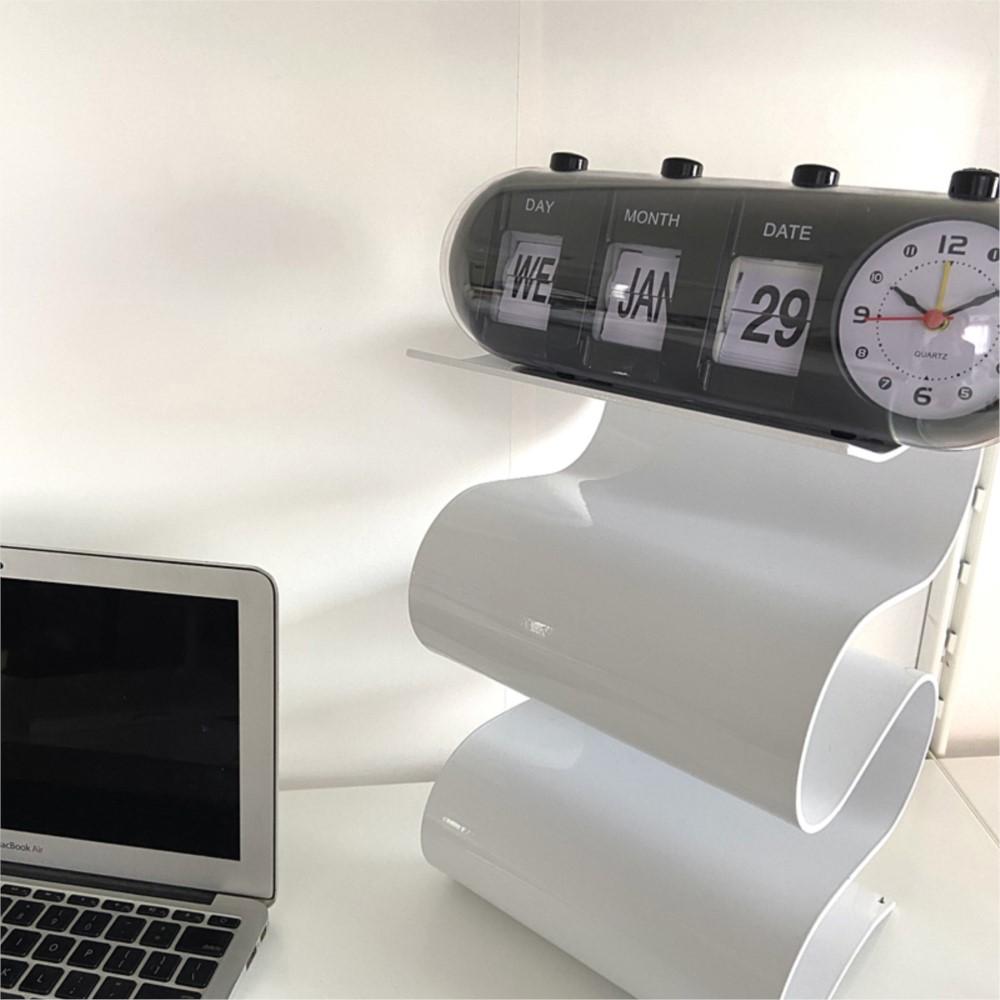 Ручной аналоговый раскладной настольный будильник, показывающий дату, день, месяц, ретро кварцевый дизайн настроения, настольные украшения, модная жизнь