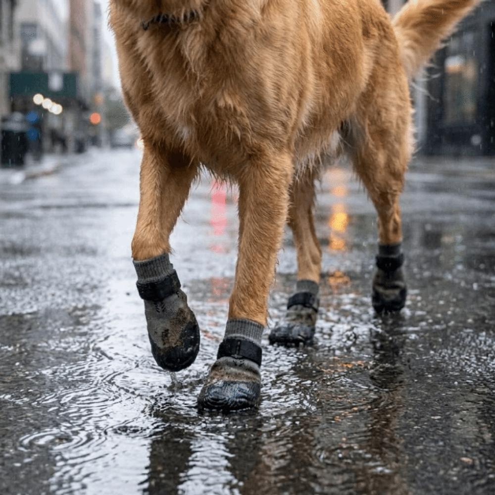4PCS Wear Resistant Waterproof Dog Socks Shoes Dirt-Resistant Dog Paw Protector  Home
