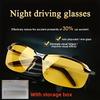 Sports Glasses Semi-Rimless TR Frame, TAC Lens, Polarized Yellow, Lightweight and Comfortable, Weakening Glare, with Storage Box, for Men, Women