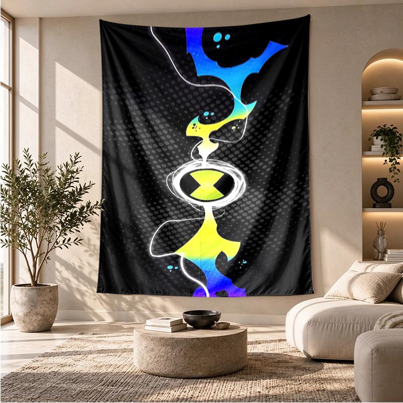 Alien Hero Ben 10 Cartoon Theme Beach Towel Personalized Custom Name & Text Soft Quick Dry Beach Towel for Swimming Travel